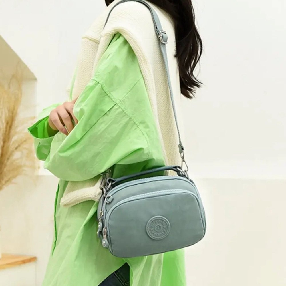 Nylon Fabric Lightweight Crossbody Bag - Picture 1 of 12